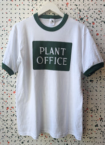 White & Forest Plant Office Ringer T-Shirt