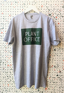 Gray Plant Office Crewneck T-Shirt